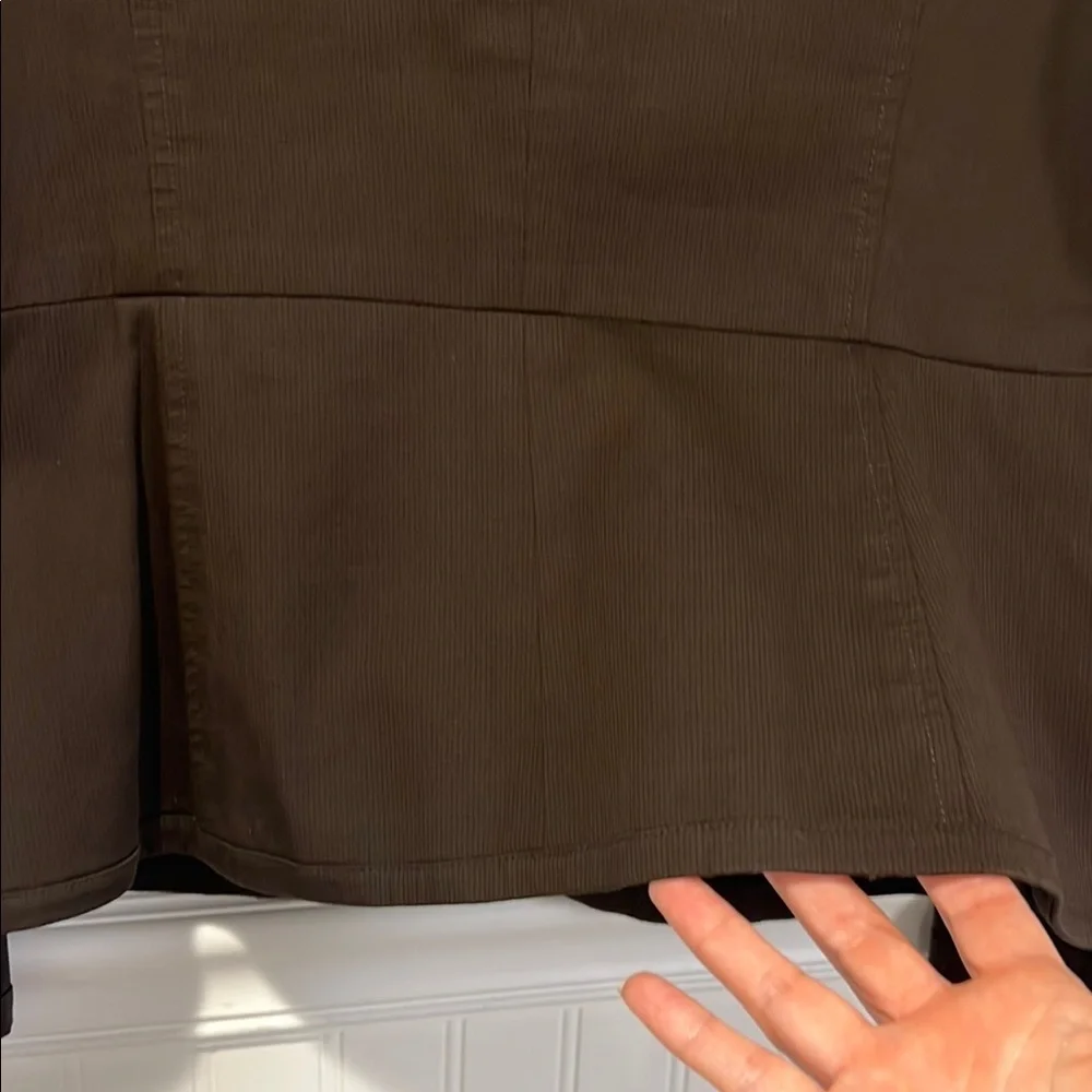 Talbots Chocolate Brown One button cotton classic blazer size 10 - Picture 13 of 13